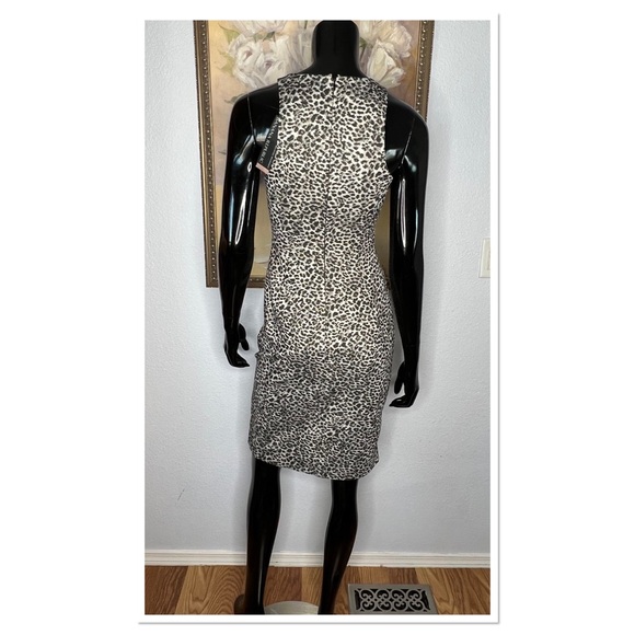 Banana Republic Leopard Jacquard Dress Sz 4 NWT - Picture 4 of 7